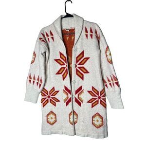 Sundance Nordic Lambswool‎ Blend Sweater Coat Size Small